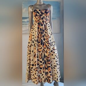 $500 NO SIGN ANIMAL PRINT GOWN VERY OSCAR DE LA RENTA STYLE US S/M